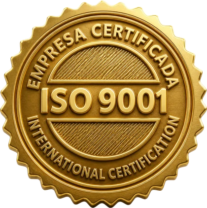 Selo de empresa certificada ISO 9001